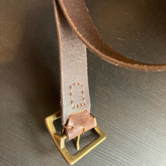 Womans Vintage Leather Belt Brown Color - Picture 9 of 9